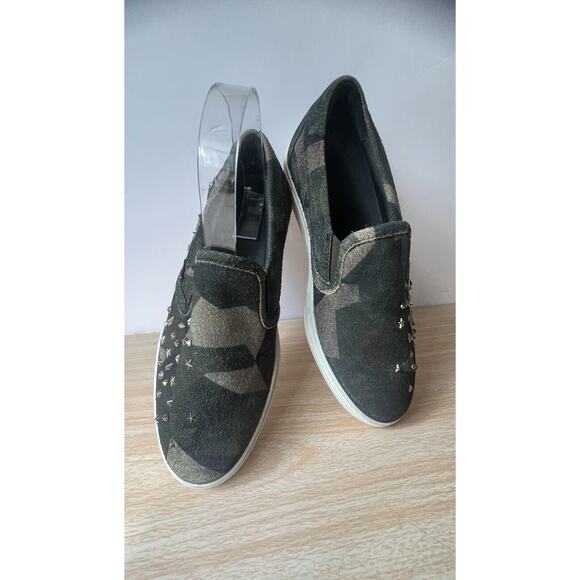 Jimmy Choo Men\'s Studded Army Camo Grove Suede Slip-On Sneakers - EU40.5/US8.5 main image 8